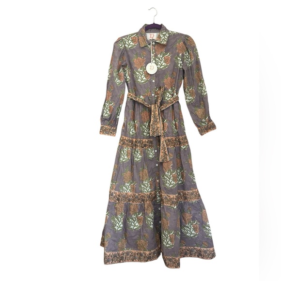 Victoria Dunn Dresses & Skirts - NWT Victoria Dunn Floral Boho Cottagecore Midi Dress Size XS
